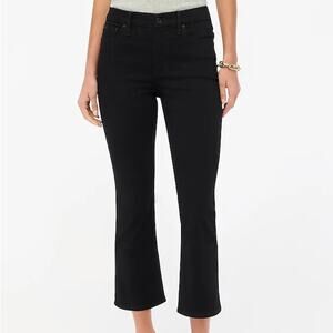 J. Crew Factory Flare Crop Black Jeans in All-Day Stretch